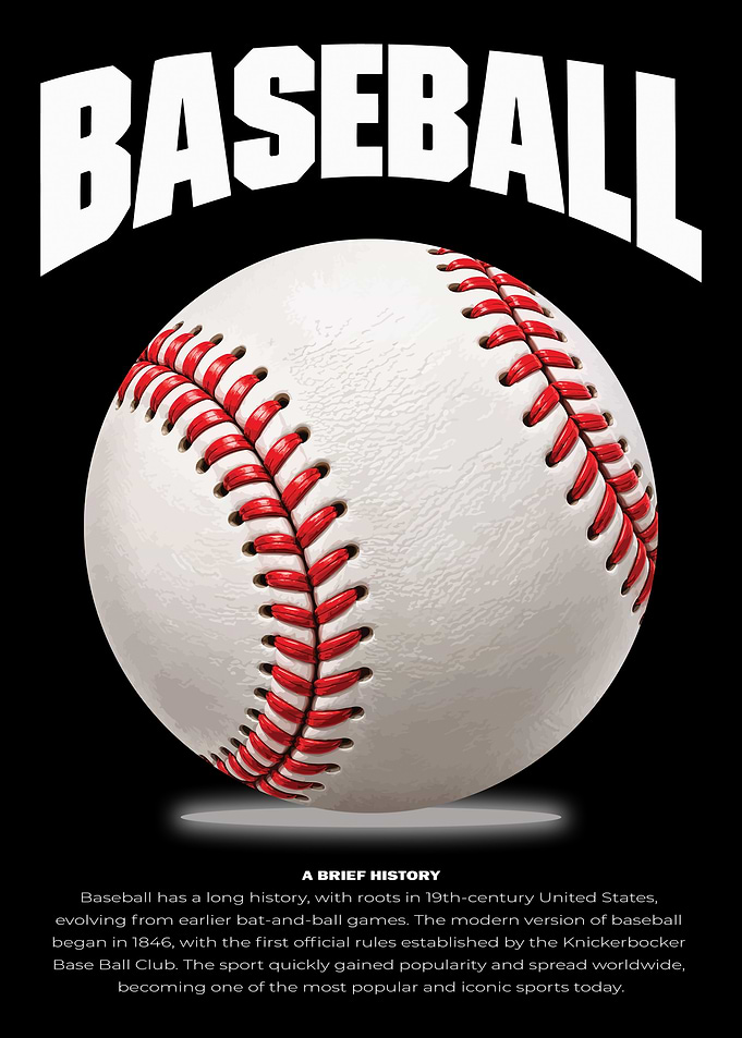 Baseball History Poster