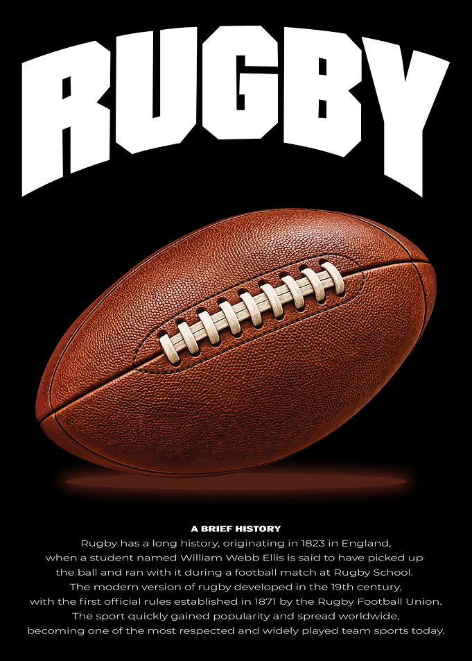 Rugby Sport History Poster