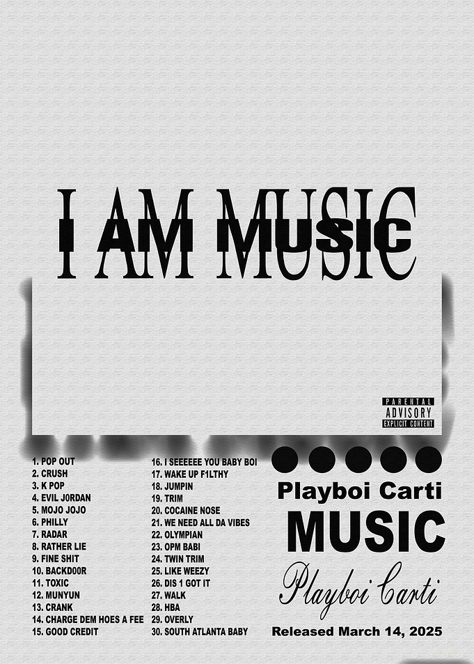 Playboi Carti I Am Music Poster
