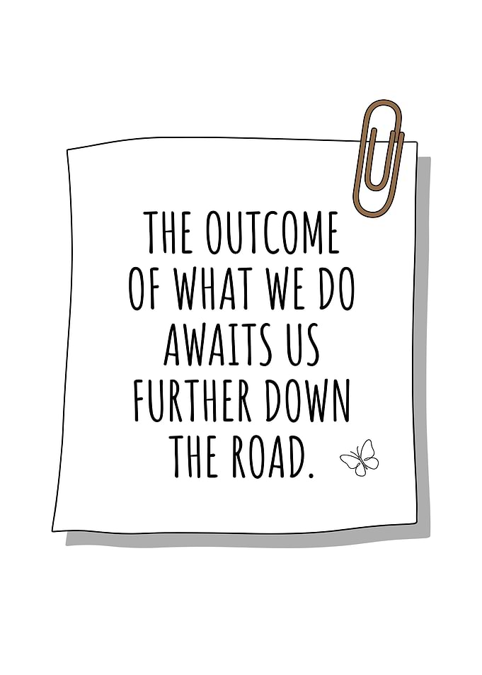 Inspirational Quote Note with Butterfly