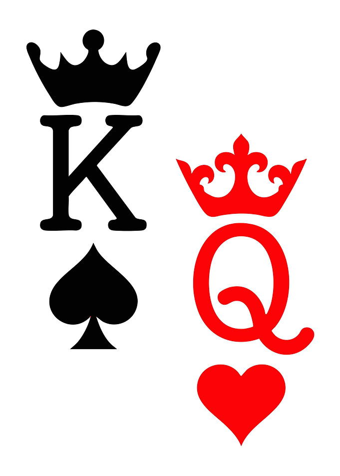 King and Queen Playing Card Symbols