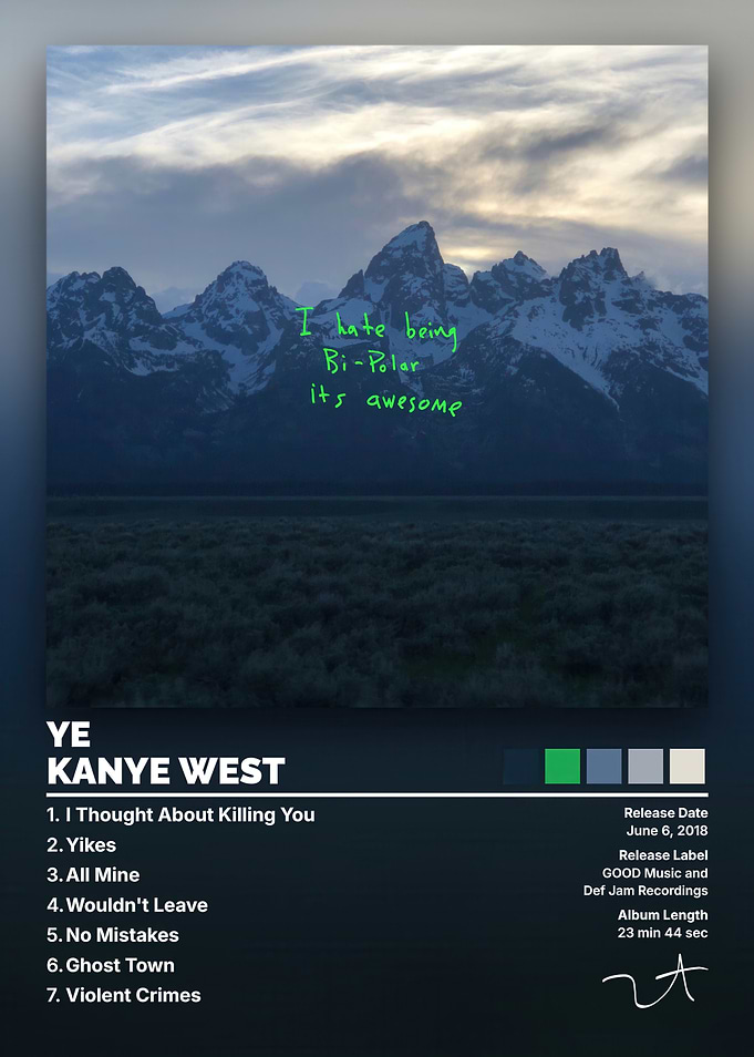 Kanye West Ye Album Poster