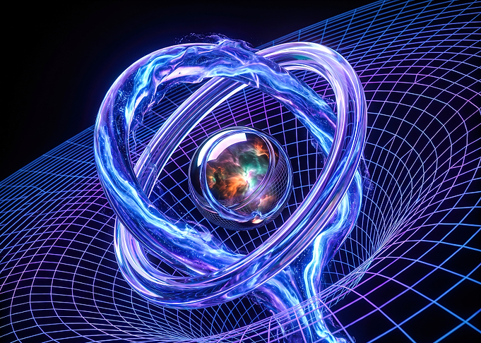 Abstract Cosmic Atom Energy Visualization