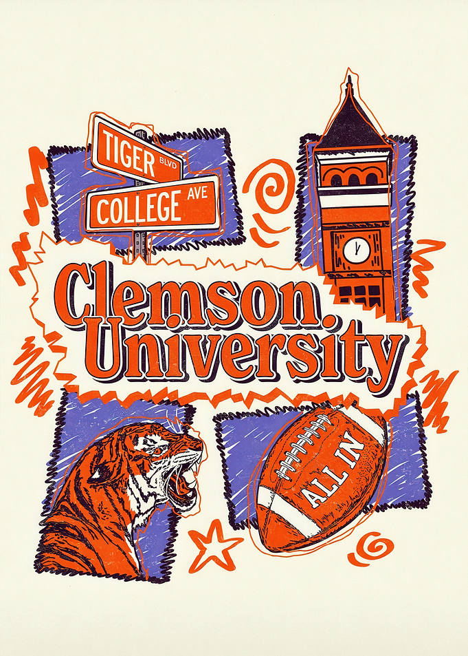 Clemson University Tigers Fan Art