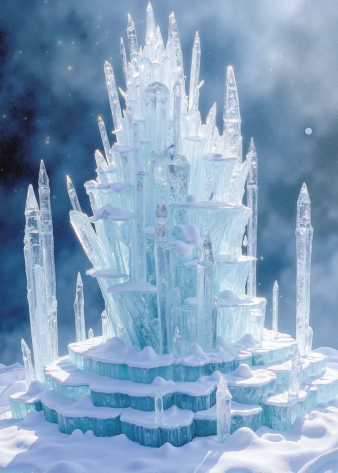 Majestic Ice Crystal Palace Sculpture
