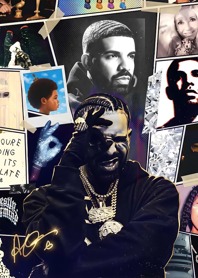 Drake Collage Tribute Poster