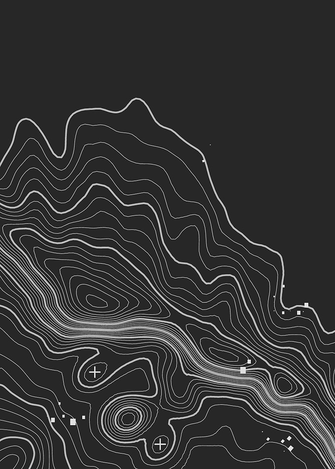 Minimalist Topographic Map Contour Lines