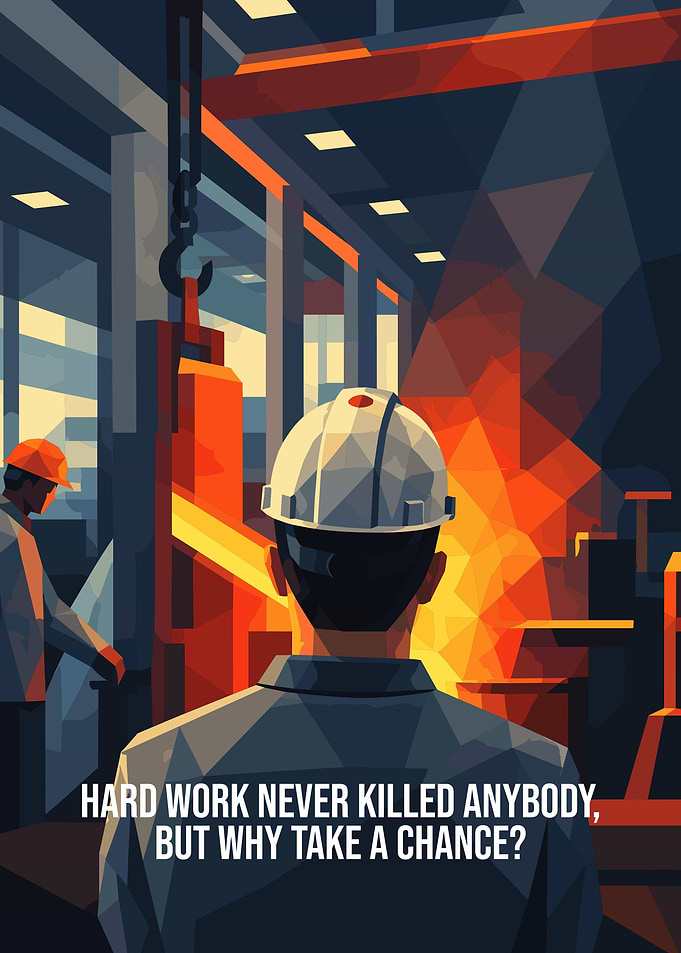Industrial Safety Motivational Poster