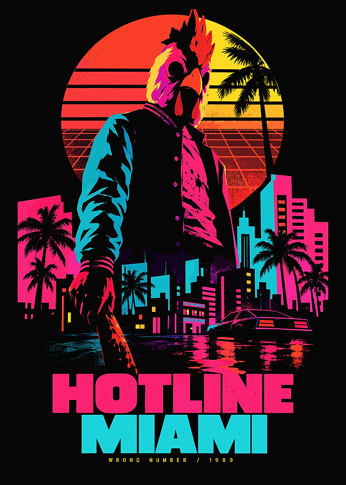 Hotline Miami Jacket Rooster Mask Poster
