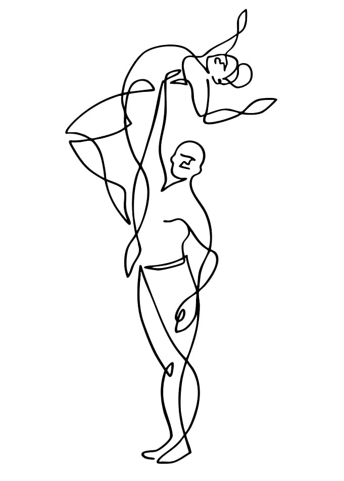 Minimalist One Line Ballet Lift