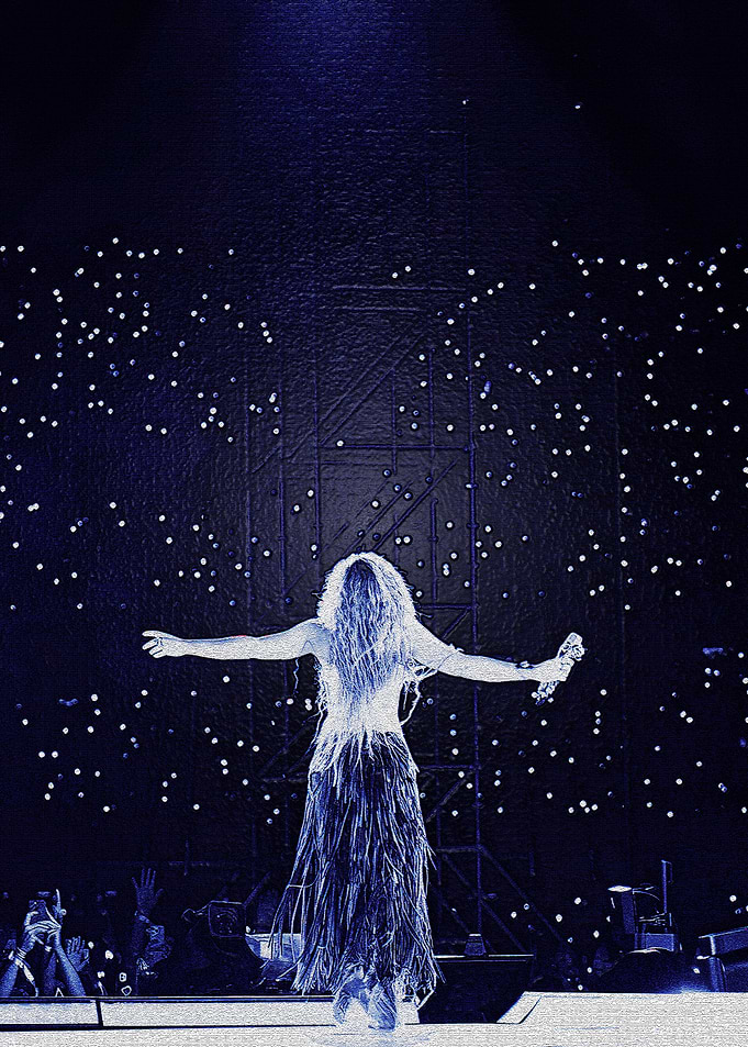 Singer Performing on Stage Silhouette
