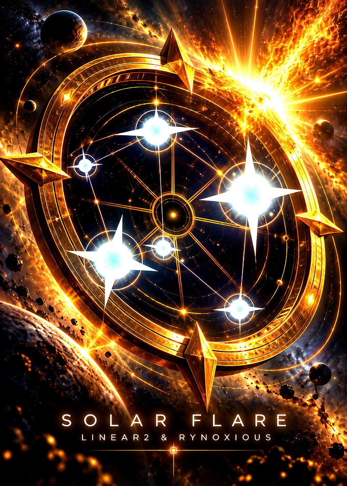 Solar Flare Cosmic Compass Art