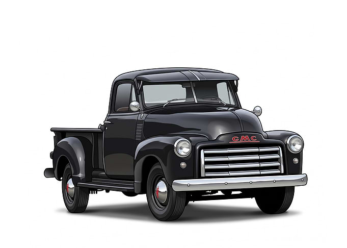 Classic Black GMC Pickup Truck