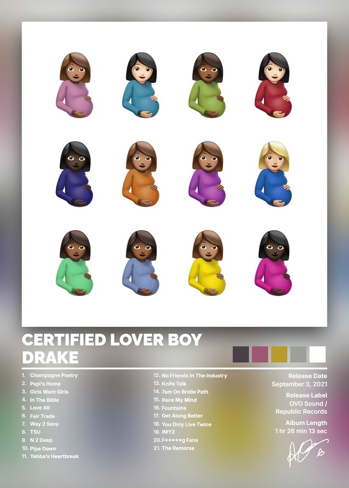 Drake Certified Lover Boy Album Poster