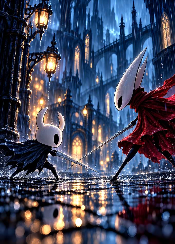 Hollow Knight and Hornet Duel