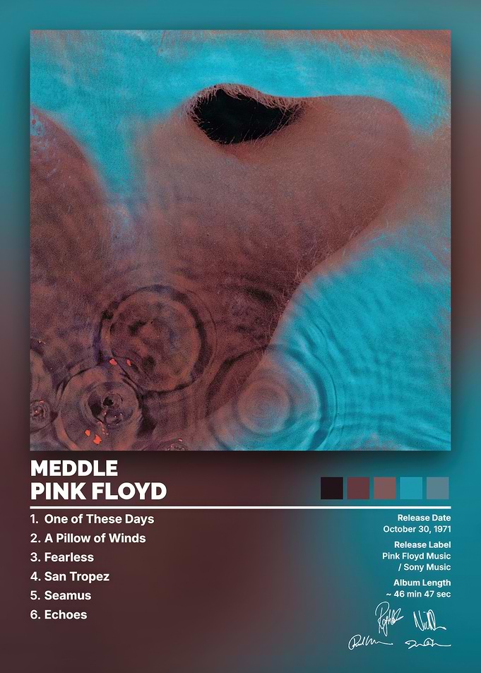 Pink Floyd Meddle Album Poster