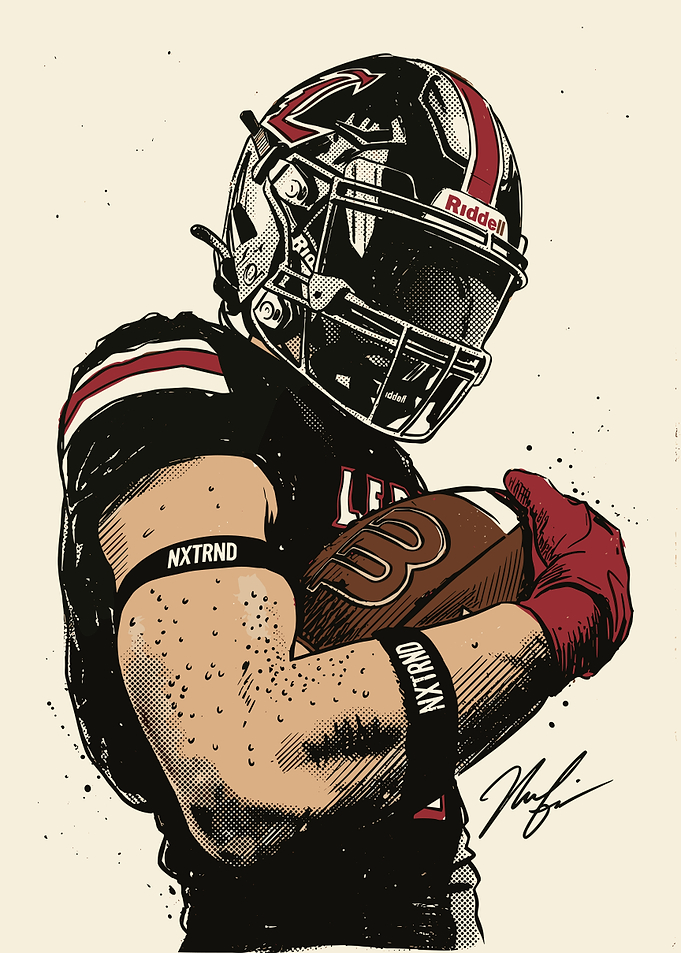 American Football Player Illustration
