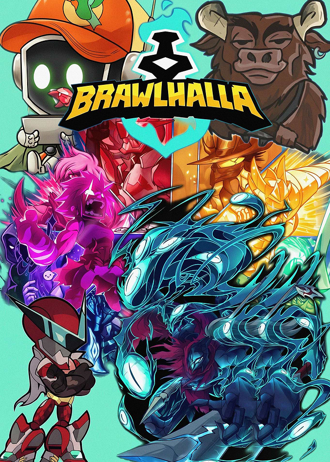 Brawlhalla Game Character Collage Poster