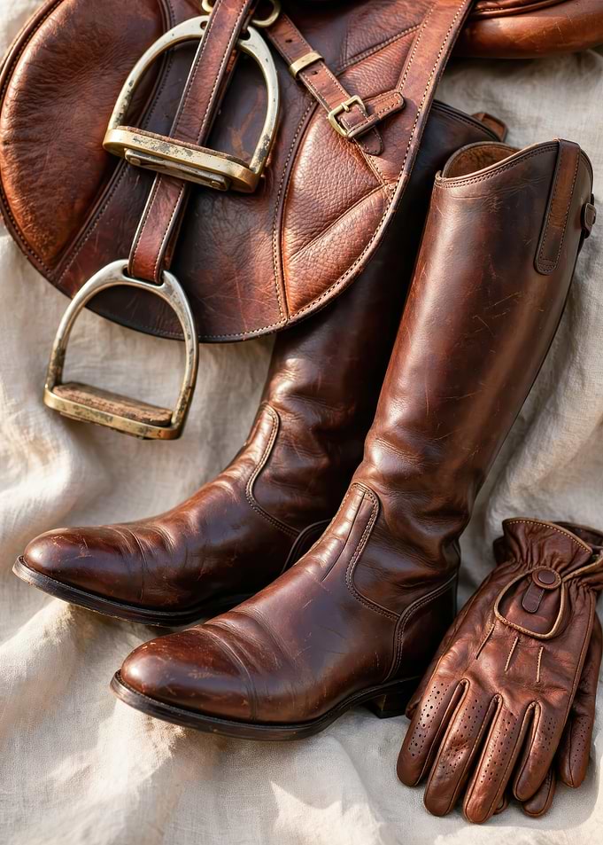 Vintage Equestrian Riding Gear Set