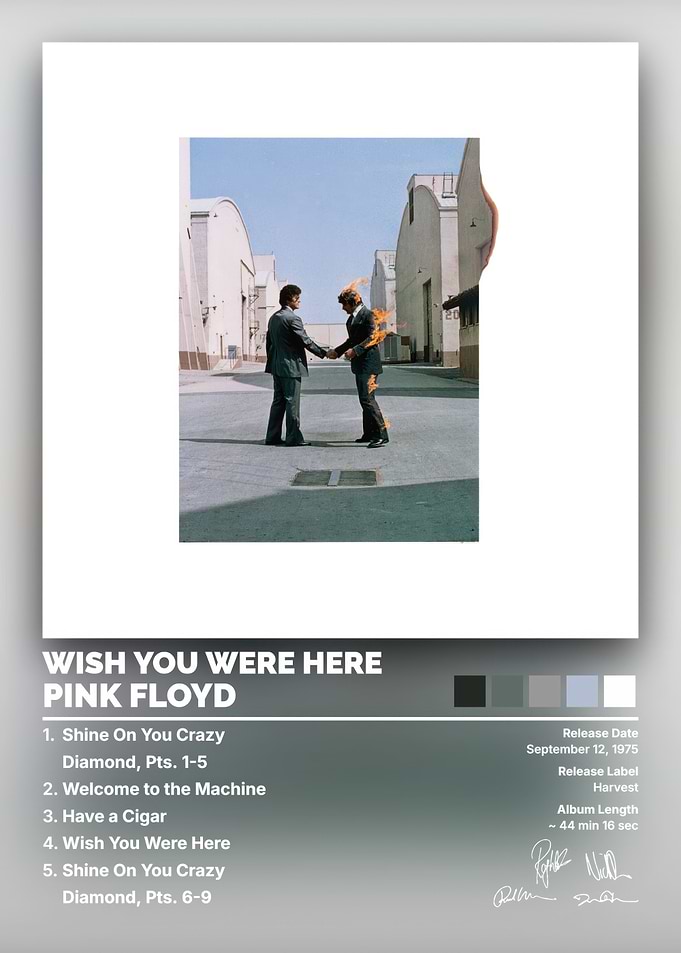 Pink Floyd Wish You Were Here Poster