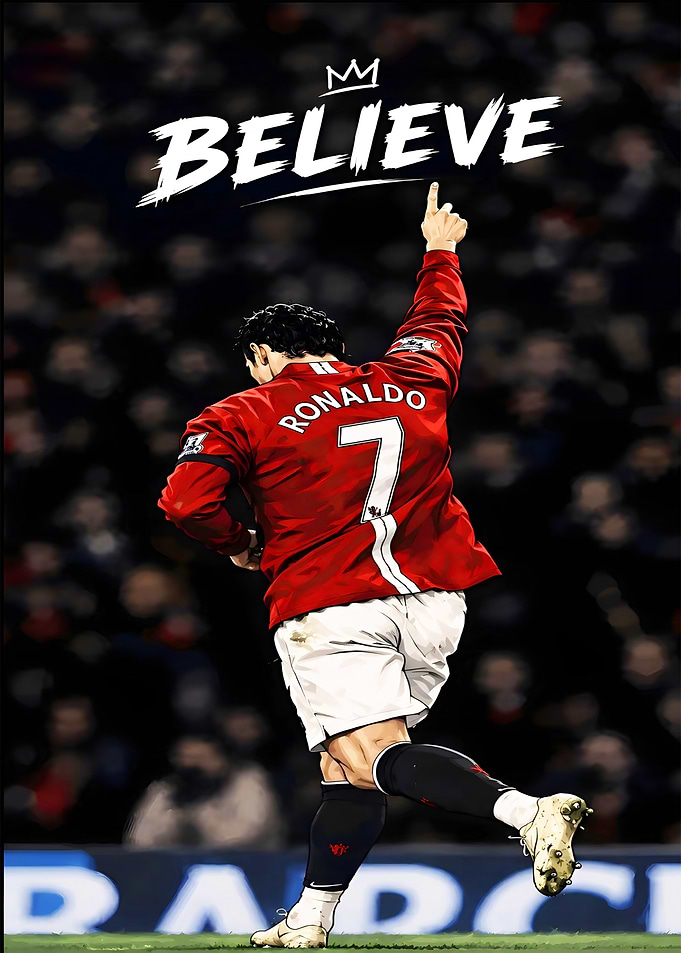 Cristiano Ronaldo Manchester United Poster