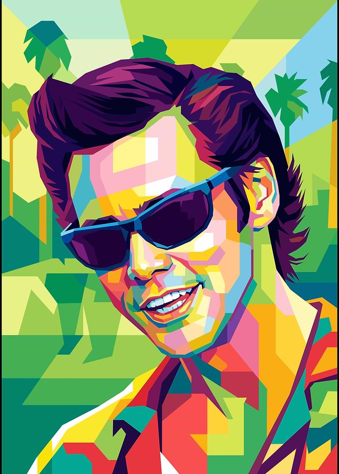 Jim Carrey Pop Art Portrait