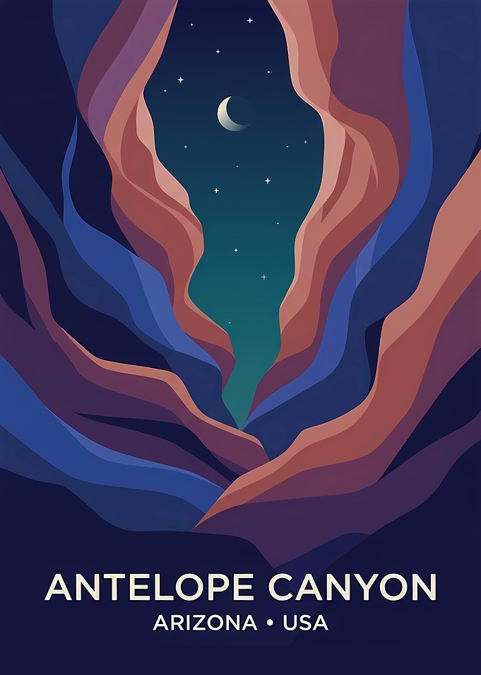 Antelope Canyon Travel Poster