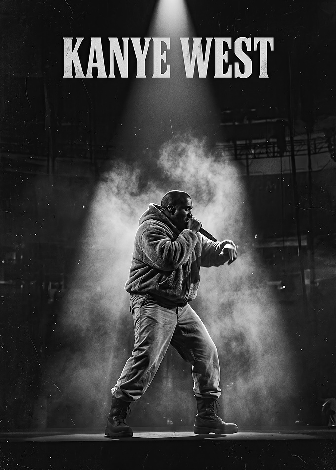 Kanye West Concert Performance Poster