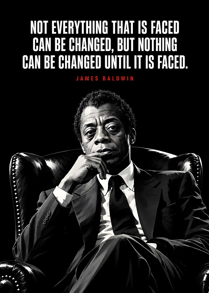 James Baldwin Inspirational Quote Poster