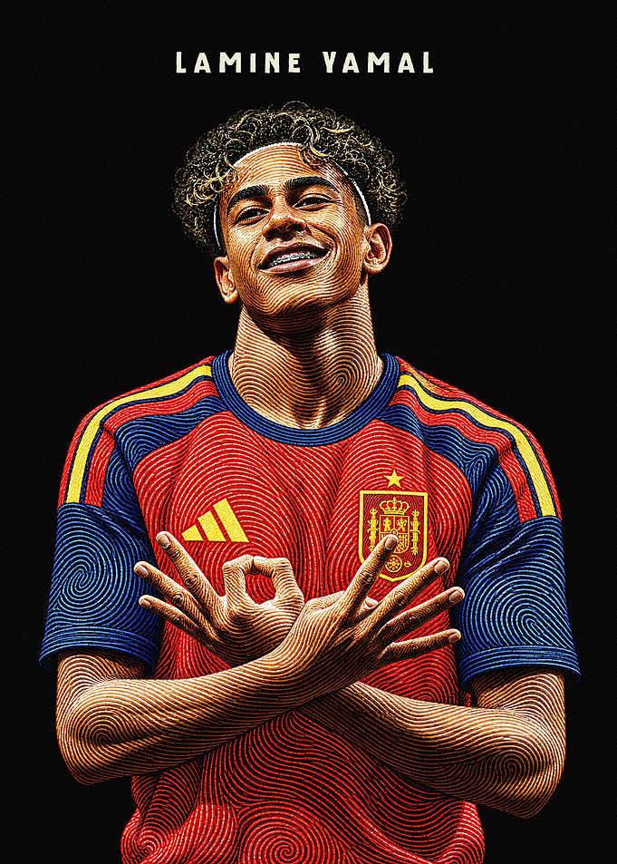 Lamine Yamal Spain Soccer Portrait