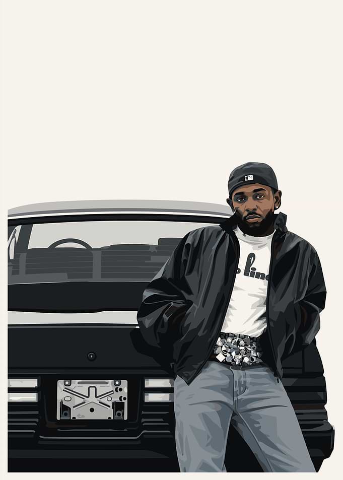 Kendrick Lamar Vector Art Portrait