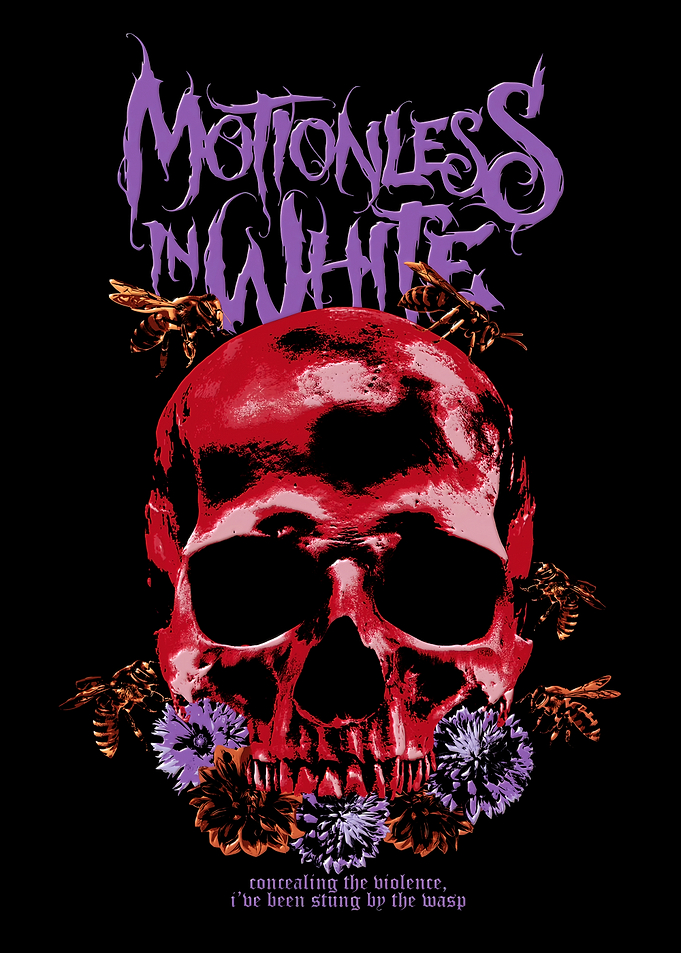 Motionless In White Skull Wasp Graphic