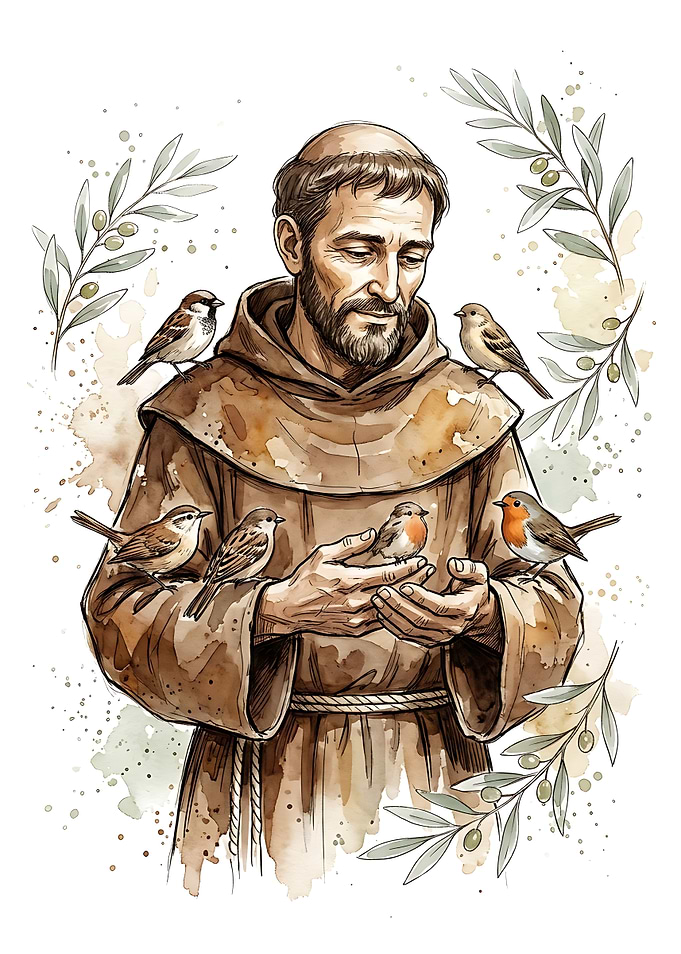 Saint Francis of Assisi with Birds
