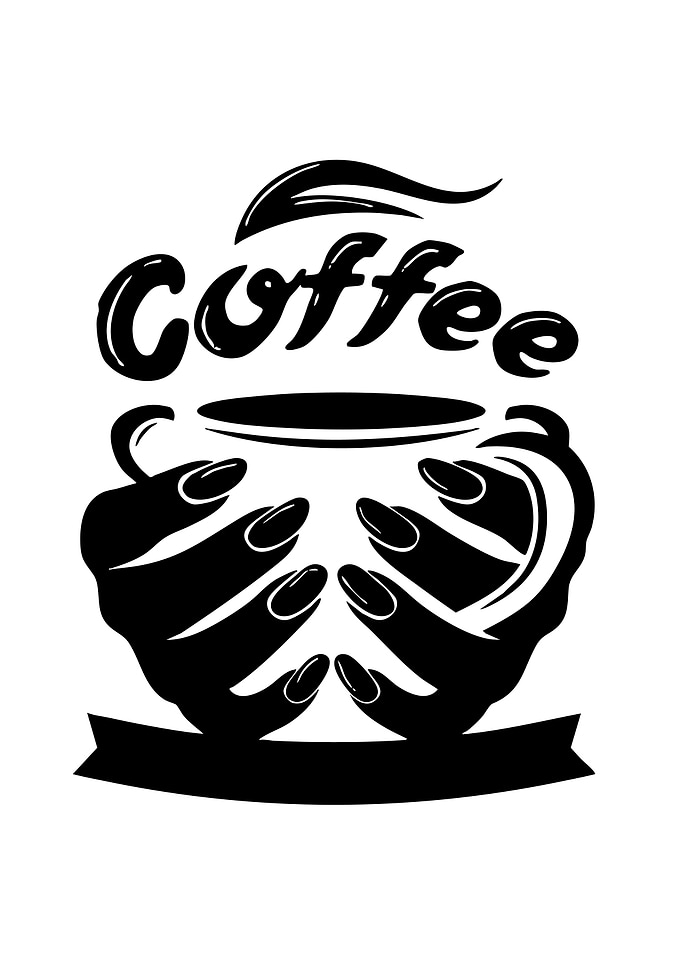 Coffee Cup Held by Hands Illustration