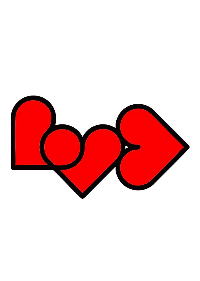 Minimalist Love Typography Design