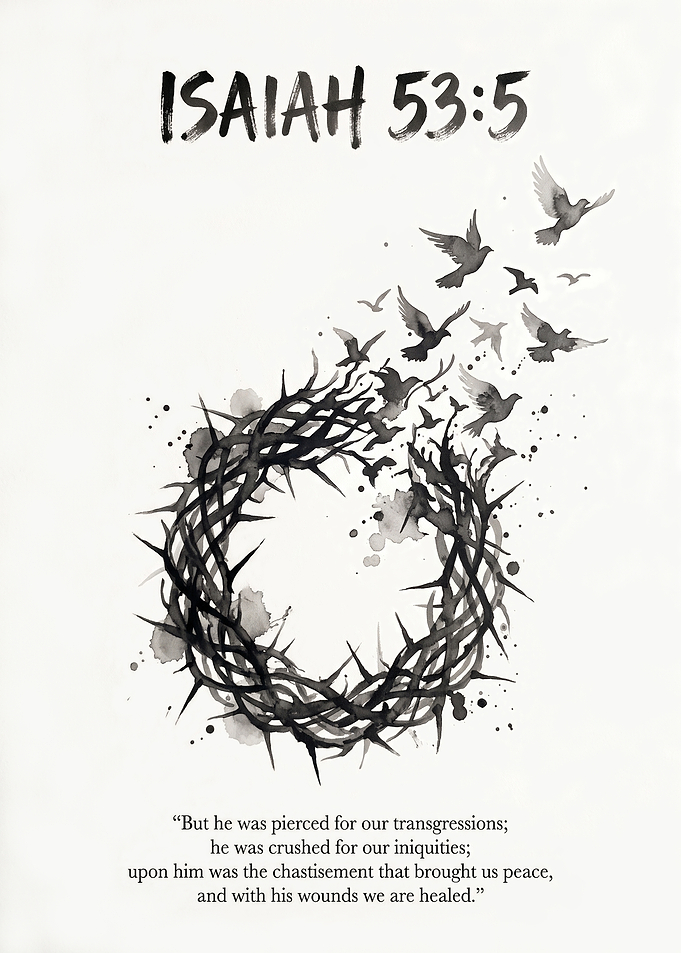 Isaiah 53:5 Crown of Thorns Art