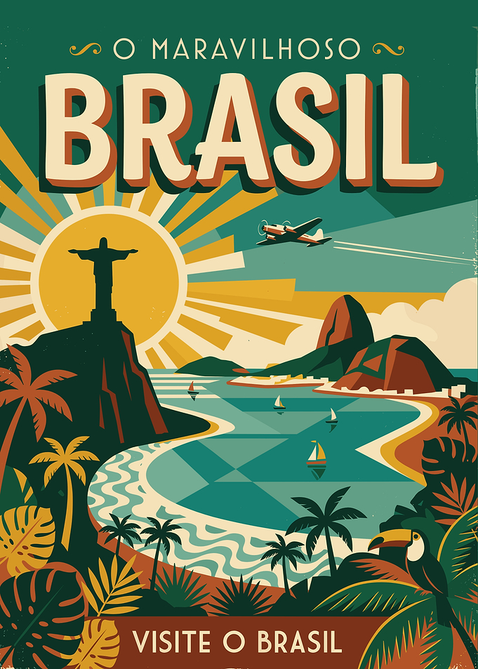 Vintage Travel Poster of Brazil