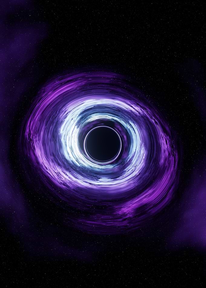 Violet Black Hole Vortex Cosmic Space Art
