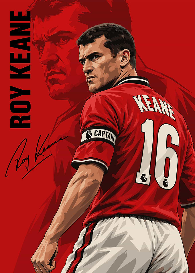 Roy Keane Manchester United Poster