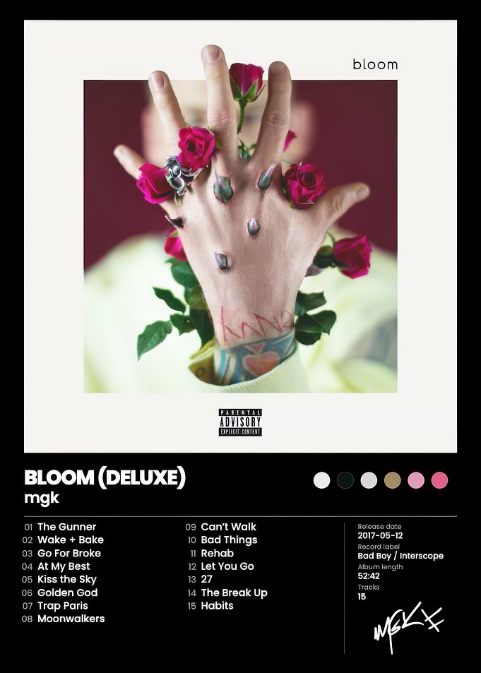 Machine Gun Kelly Bloom Album Poster