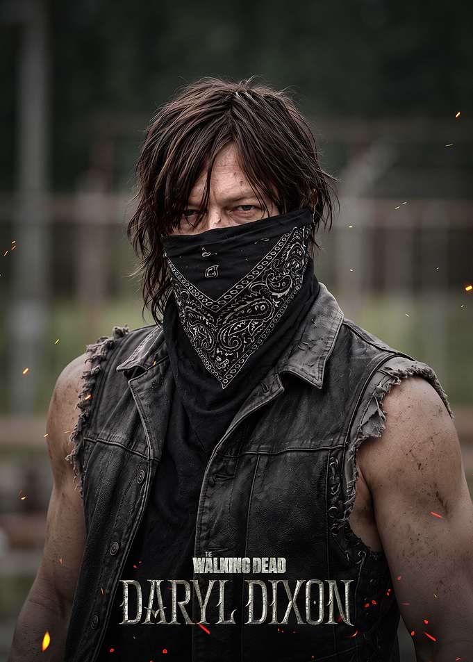 Daryl Dixon The Walking Dead Portrait
