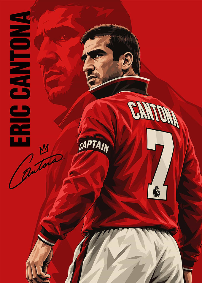 Eric Cantona Manchester United Poster