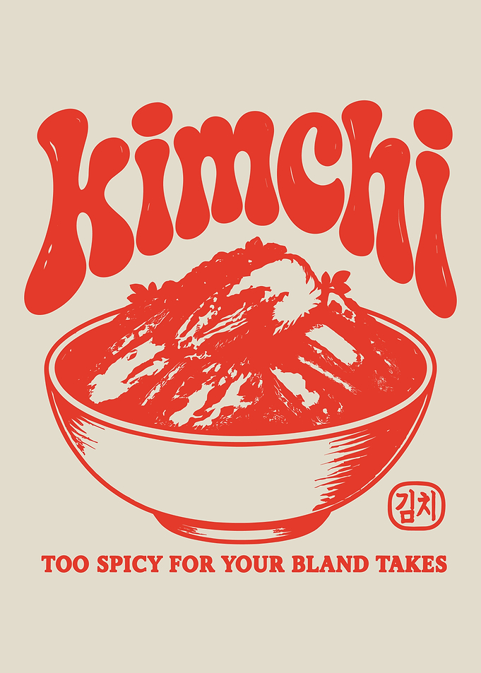 Kimchi Spicy Food Graphic Poster