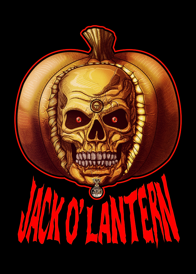 Jack O' Lantern Skull Halloween Graphic