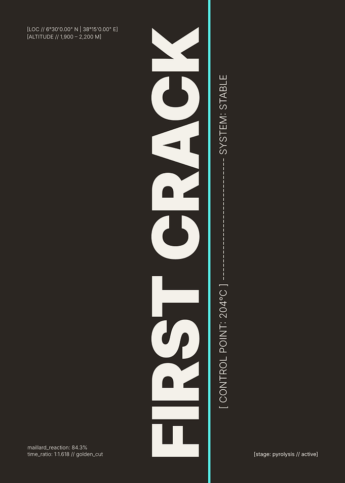 First Crack Coffee Roasting Typography Poster