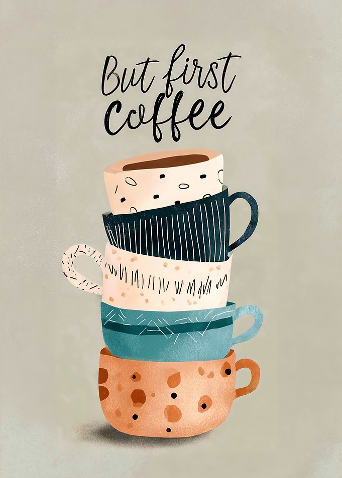 But First Coffee Stacked Mugs