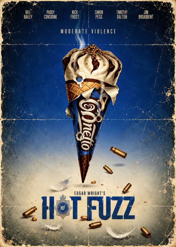 Hot Fuzz Cornetto Movie Poster