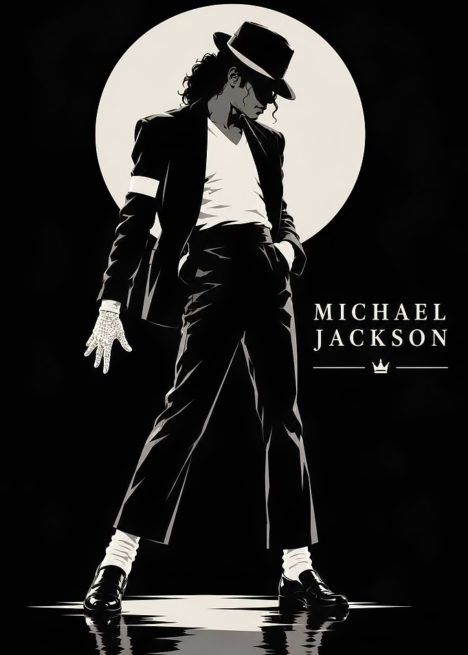 Michael Jackson Iconic Silhouette Poster