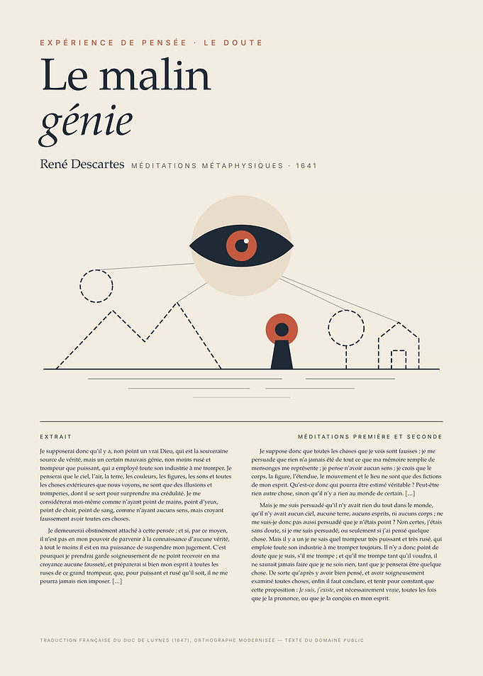 René Descartes Le Malin Génie Poster