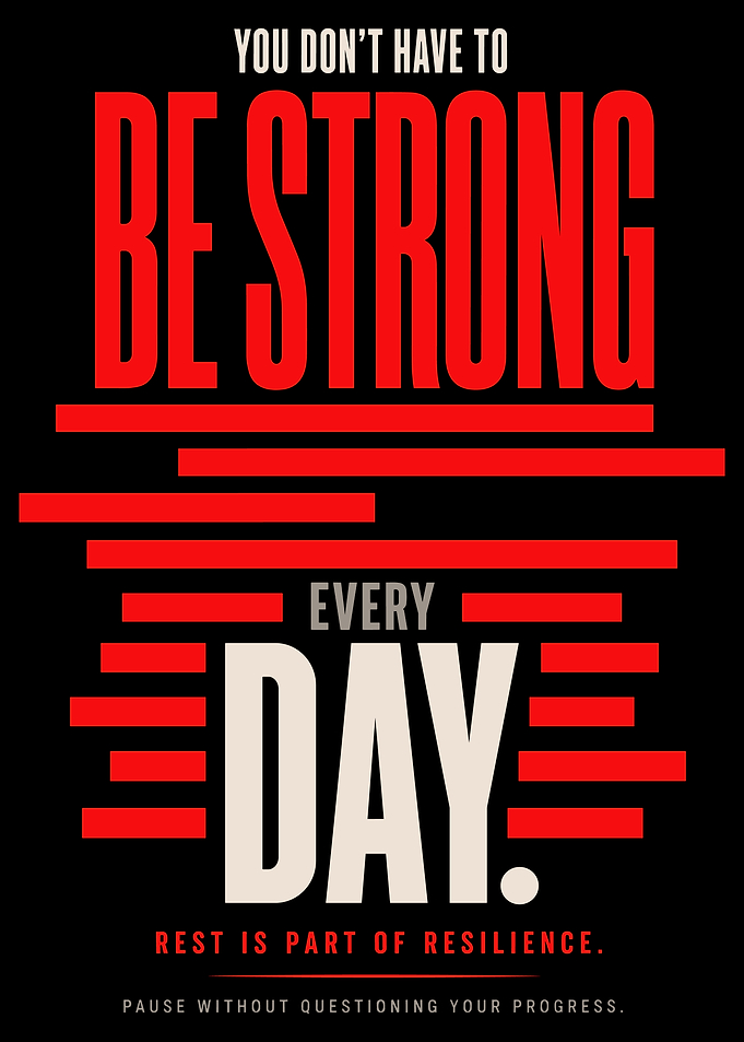 Inspirational Typography Poster About Rest